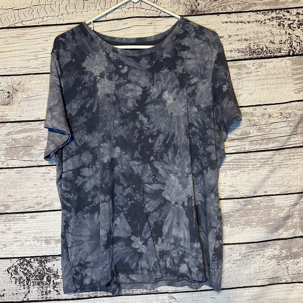 Mondetta Performance Tie-Dye Tee Shirt Gray Blue XXL